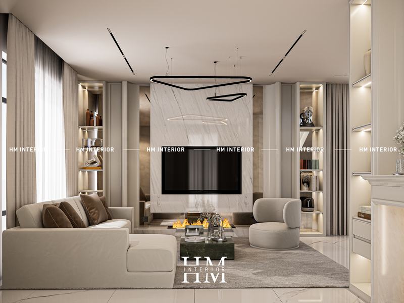 La Palm Villa living room design concept